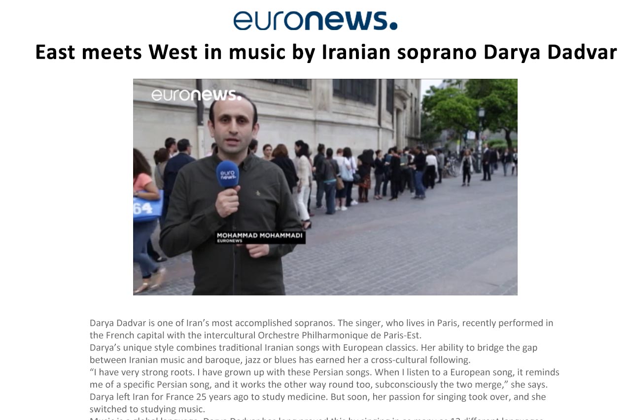 East meets West in music by Iranian soprano Darya Dadvar