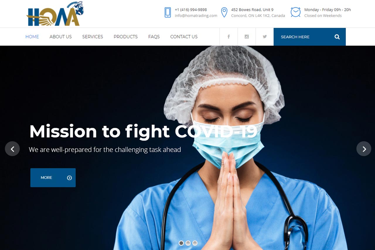 Web design: Homa Trading