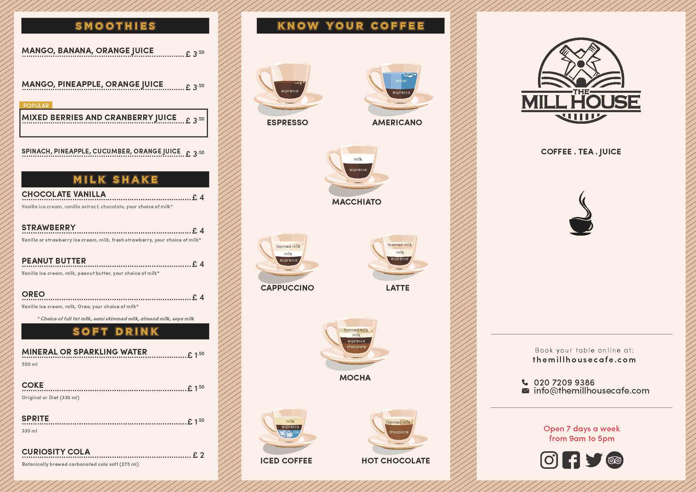 Restaurant Menu: Drink